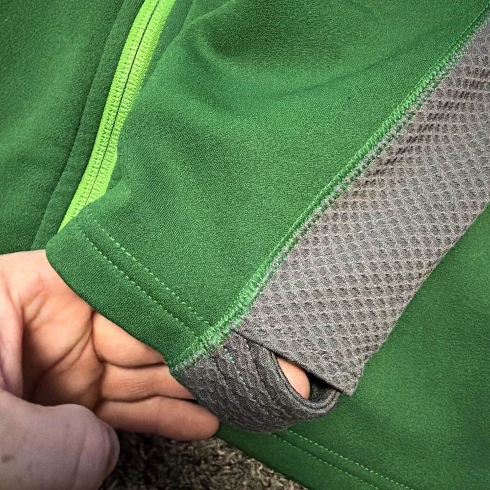 The North Face Jacket Men's XL‎ Softshell Green Fleece Lined Full Zip